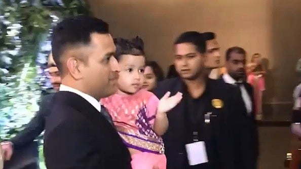 Dhoni with daughter Ziva