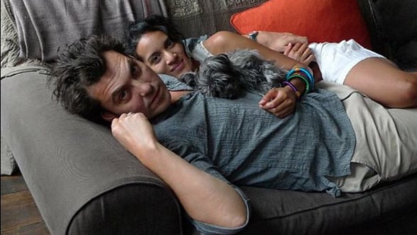 Anoushka Shankar with British filmmaker Joe Wright.