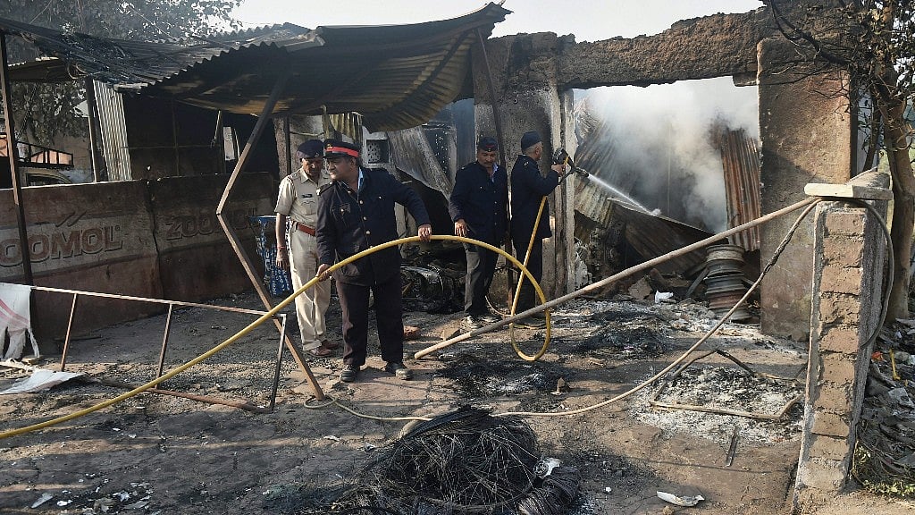 The destruction due to the clashes at Bhima Koregaon, Maharashtra.