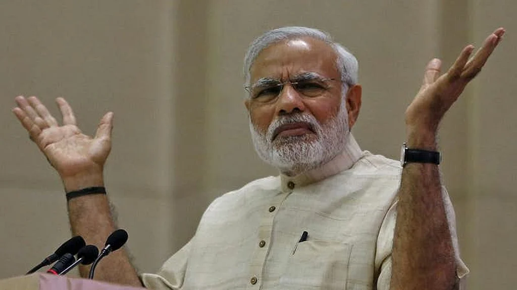 PM Modi is depicted as Ravana in the posters.