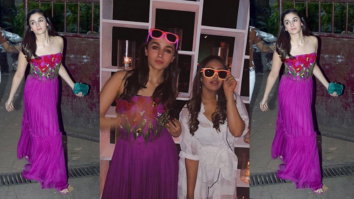 Alia Bhatt and her friend, Akanksha, were spotted at a party.&nbsp;