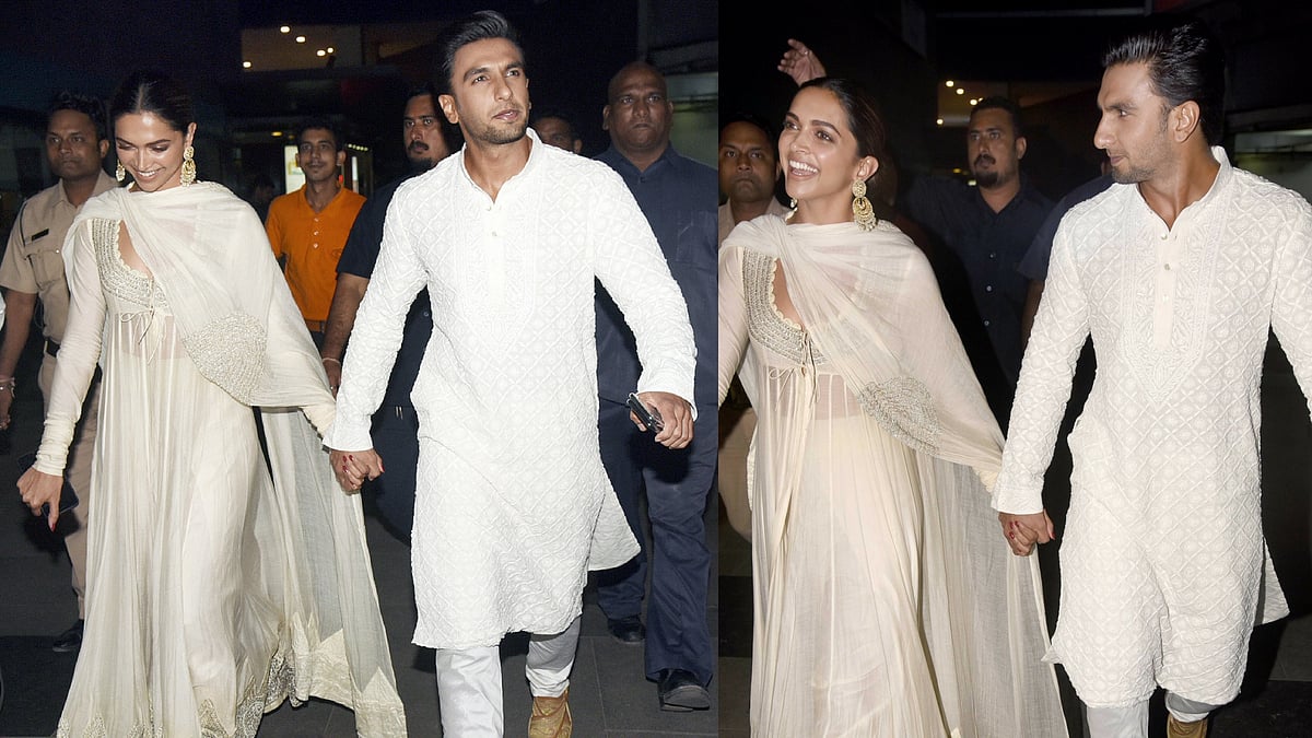 Ranveer Singh and Deepika Padukone at the <i>Padmaavat </i>screening.