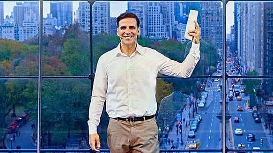 Akshay Kumar on a poster of <i>PadMan</i>.&nbsp;