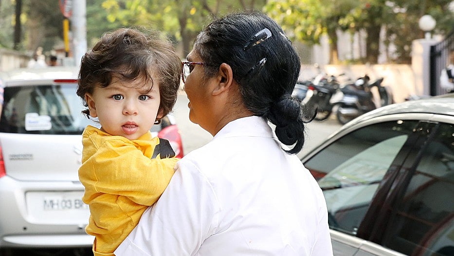 Taimur Ali Khan goes to the kids’ gym in Bandra.&nbsp;