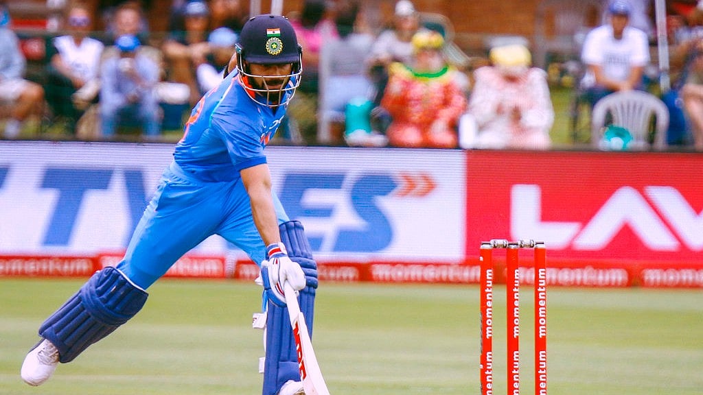 File photo of Virat Kohli trying to make the crease during an ODI.
