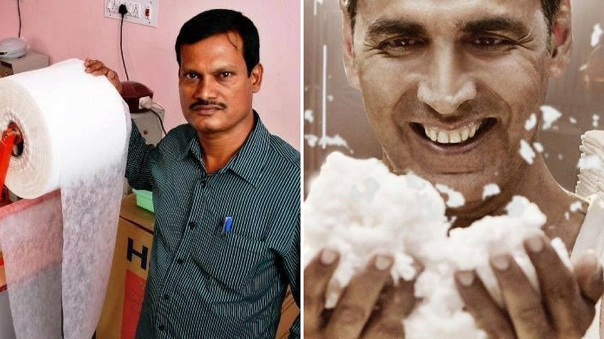 Arunachalam Muruganantham and Akshay Kumar.&nbsp;