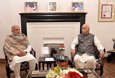 Prime Minister Narendra Modi and BJP leader L.K. Advani. (File Photo: IANS/PIB)