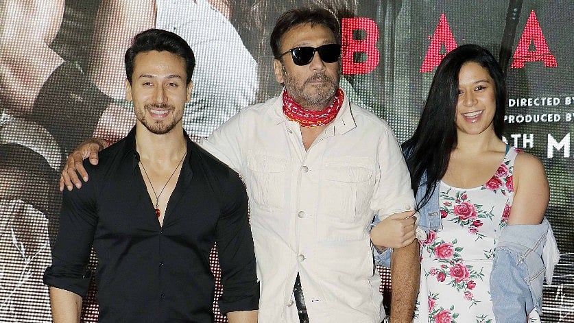 Jackie Shroff poses with his kids, Tiger and Krishna.&nbsp;