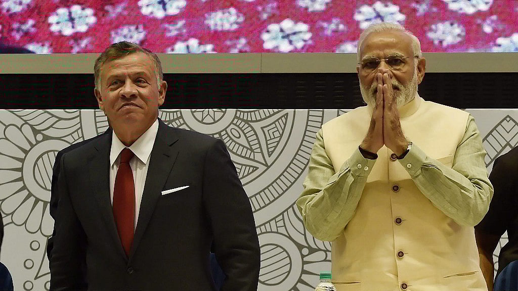 PM Narendra Modi and King of Jordan Abdullah II bin Al-Hussein.