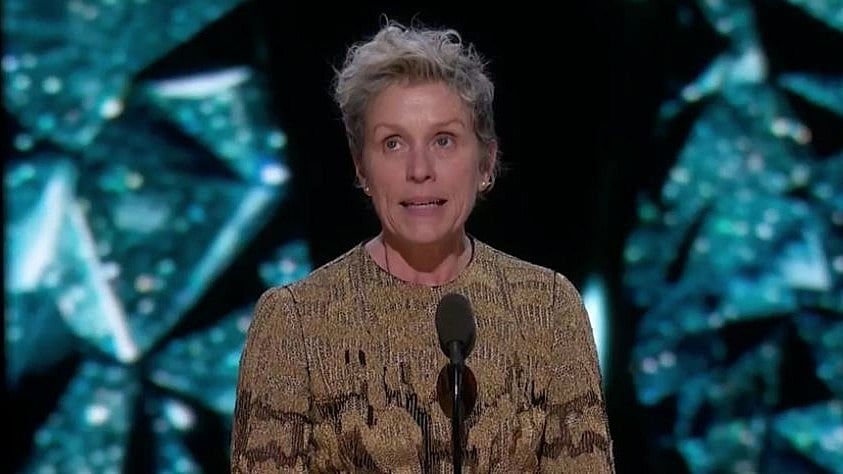 Frances McDormand’s moving speech after she won the award for Best Actor (female).