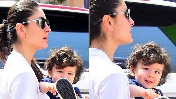 Kareena Kapoor with son Taimur Ali Khan in Mumbai. 