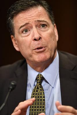 WASHINGTON, May 9, 2017 (Xinhua) -- File photo taken on May 3, 2017 shows that James Comey, the director of Federal Bureau of Investigation (FBI), testifies before the Senate Judiciary Committee during a hearing in Washington D.C., the United States. U.S. President Donald Trump fired James Comey, the director of Federal Bureau of Investigation (FBI), the White House said in a statement on May 9. (Xinhua/Bao Dandan/IANS)
