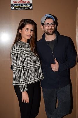 Actor Neil Nitin Mukesh along with his wife Rukmini Sahay.(Photo: IANS)