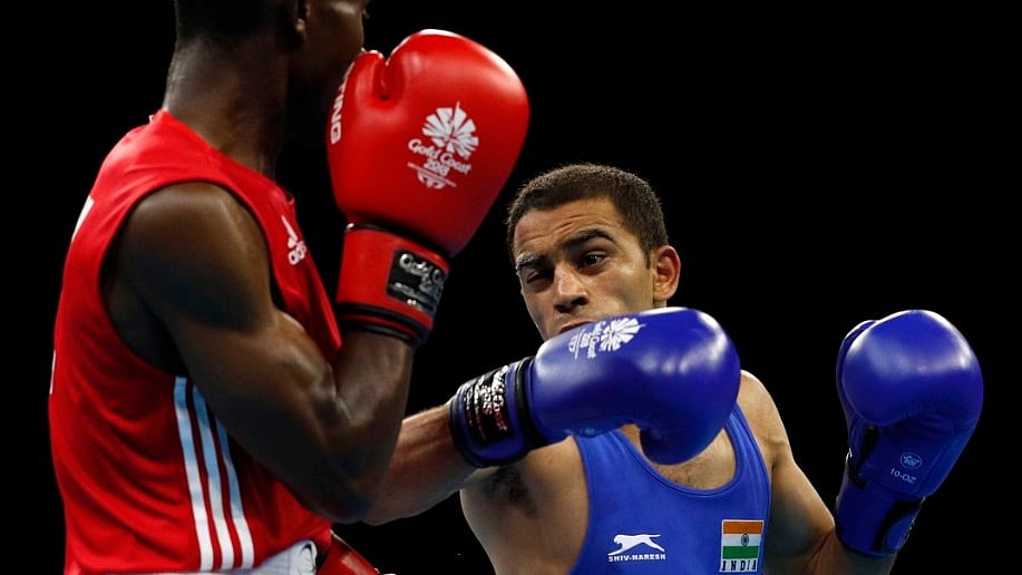 Amit Phangal at the Gold Coast games.