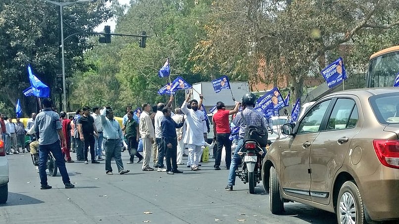 Traffic came to a standstill in  Delhi on Monday, 2 April, as hundreds of protesters marched in unity against the dilution of the SC/ST Act.