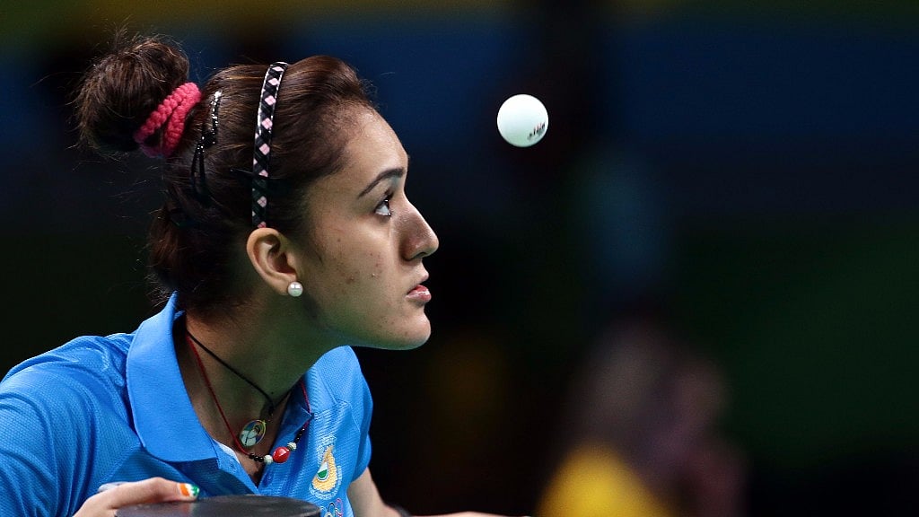 Manika Batra at the Commonwealth Games in Gold Coast.