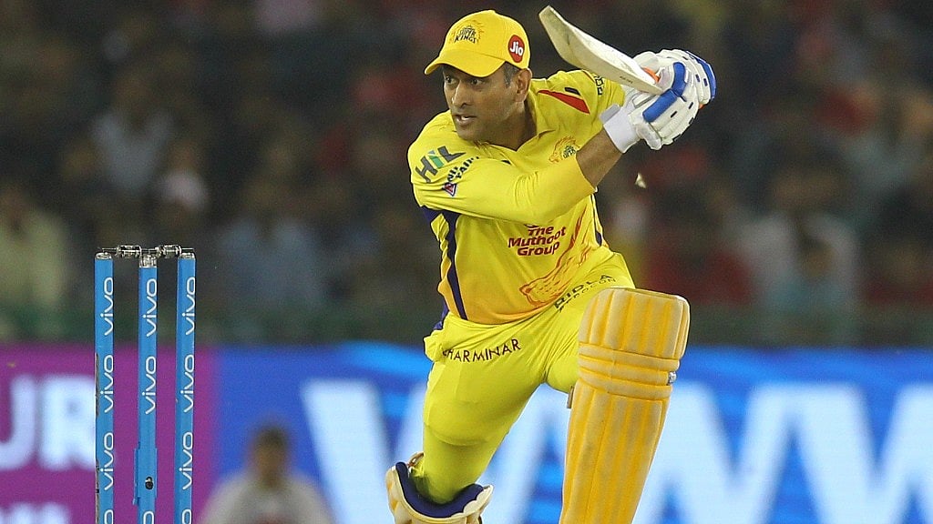 MS Dhoni in action in IPL for CSK.