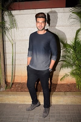 Mumbai: Actor Karan Kundra at the screening of film "1921" in Mumbai on Jan 11, 2018. (Photo: IANS)