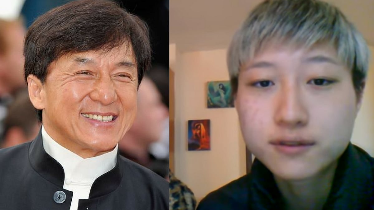 Jacke Chan and his estranged daughter Etta Ng.