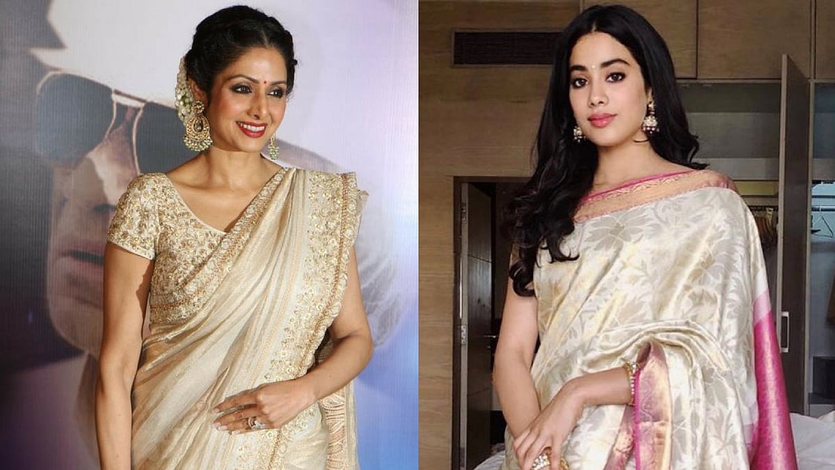 Sridevi received a posthumous National Award for <i>Mom</i> on 3 May 2018. Janhvi wore her mother’s saree to the ceremony as a tribute.
