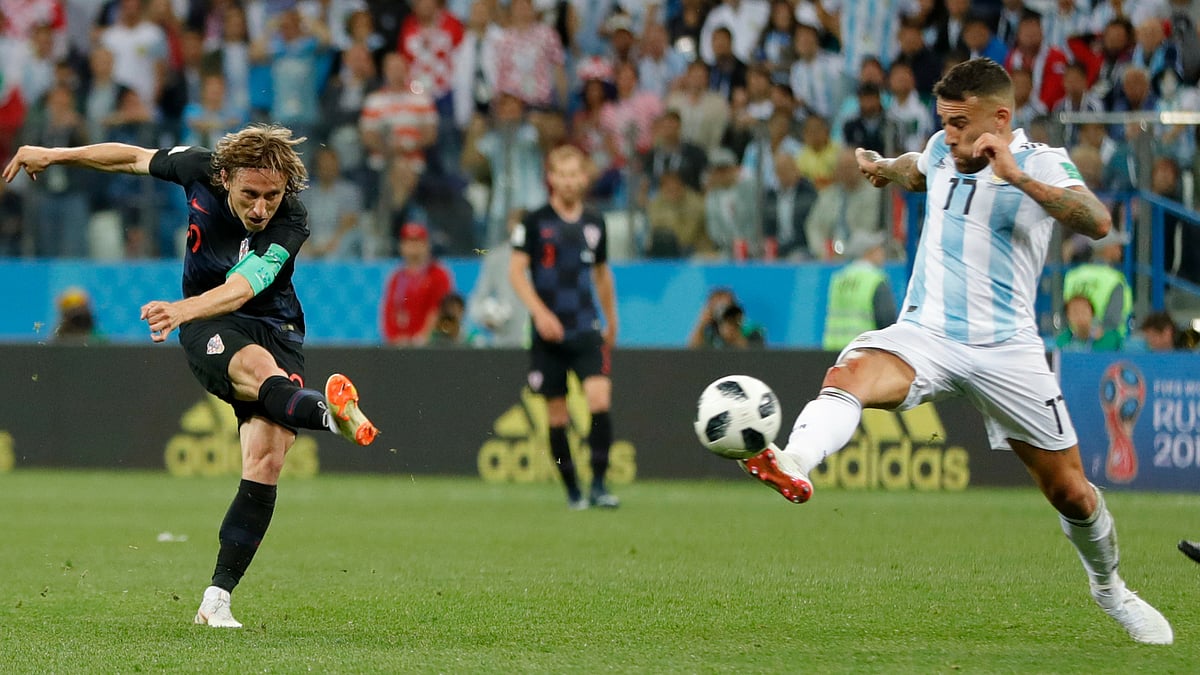 Modric scores a stunner against Argentina