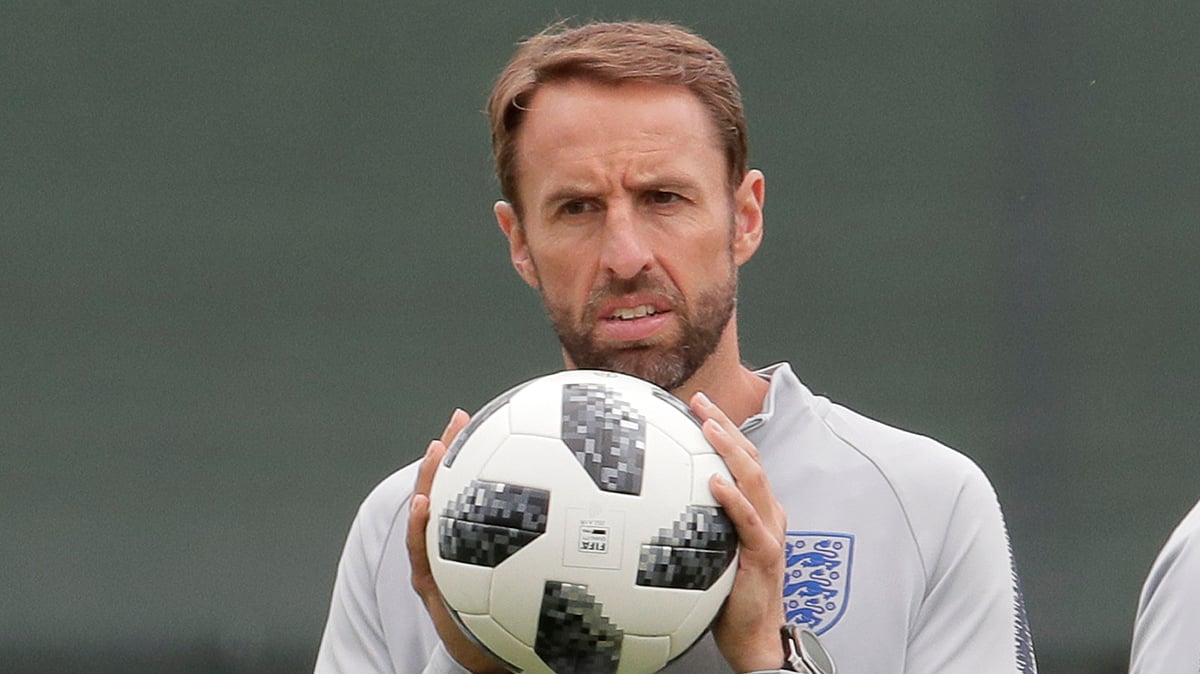 File picture of England head coach Gareth Southgate during an official training of his team in Zelenogorsk near St. Petersburg, Russia, Tuesday, June 19, 2018