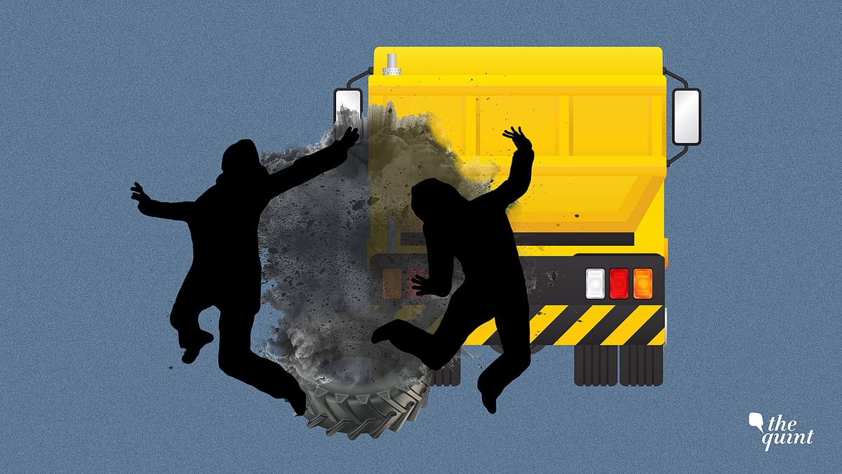 A mechanic is flung into the air when a tyre, unexpectedly explodes in a garage in China!