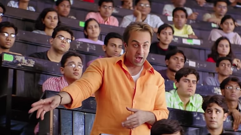Ranbir Kapoor as Munna Bhai in <i>Sanju</i>. 