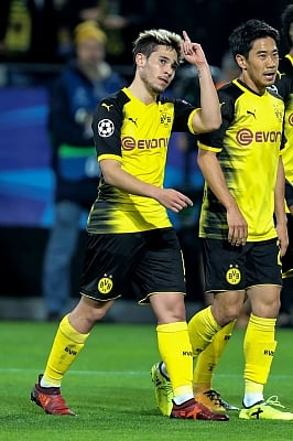 Raphael Guerreiro (L). (Xinhua/Joachim Bywaletz/IANS)