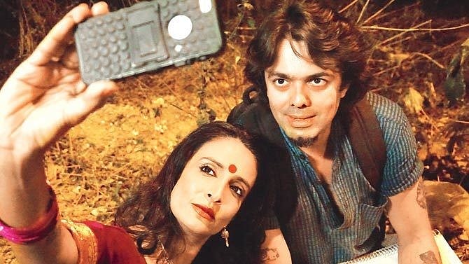 Aditya Kripalani with Suchitra Pillai during the making of <i>Tikli and Laxmi Bomb.</i>
