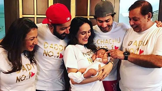Varun Dhawan shared a pic of his newborn niece on Instagram.