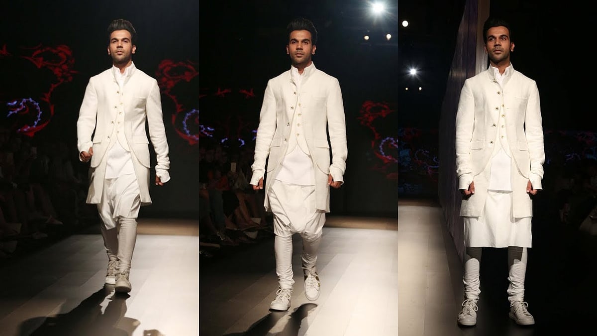 Actor Rajkummar Rao walked the ramp as a showstopper for designer Rajesh Pratap Singh