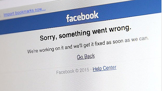 Facebook was down for a few minutes on August 3, 2018.