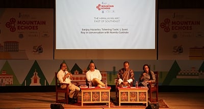 (L-R) Sanjoy Hazarika, L. Somi Roy, Tshering Tashi and Namita Gokhale at the session