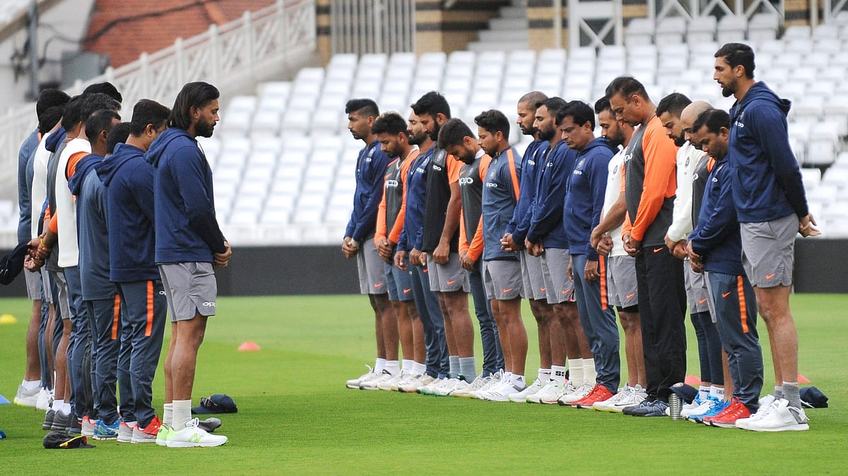 Nottingham : India players observe a one minute of silence in tribute of former India cricket captain Ajit Wadekar before a nets session ahead of the third Test Match between England and India at Trent Bridge in Nottingham, England, Thursday, Aug. 16, 2018. AP/PTI