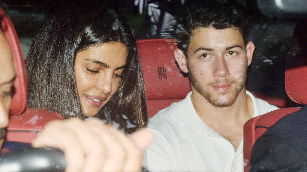 Priyanka Chopra and Nick Jonas on the day after their engagement. 