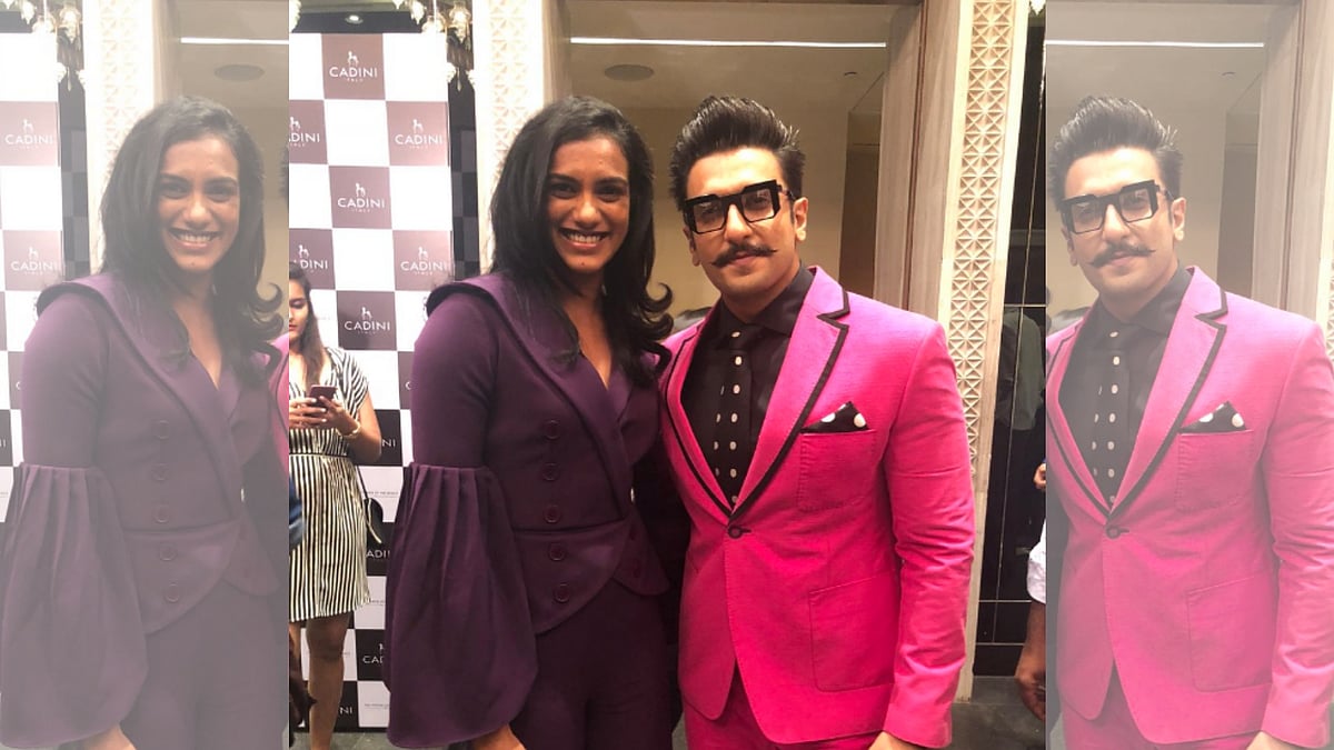 Fan meet fan: PV Sindhu meets Ranveer Singh.