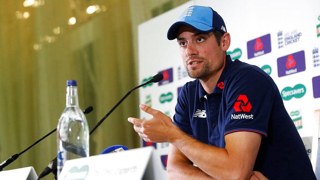 England’s Alastair Cook speaks to the media about his retirement from international cricket.