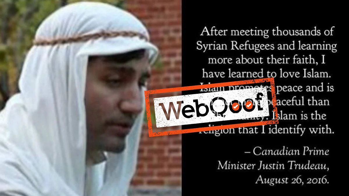 A viral post, which appears to have originated on Facebook on 29 August, claims that Canadian Prime Minister Justin Trudeau has converted to Islam. &nbsp;