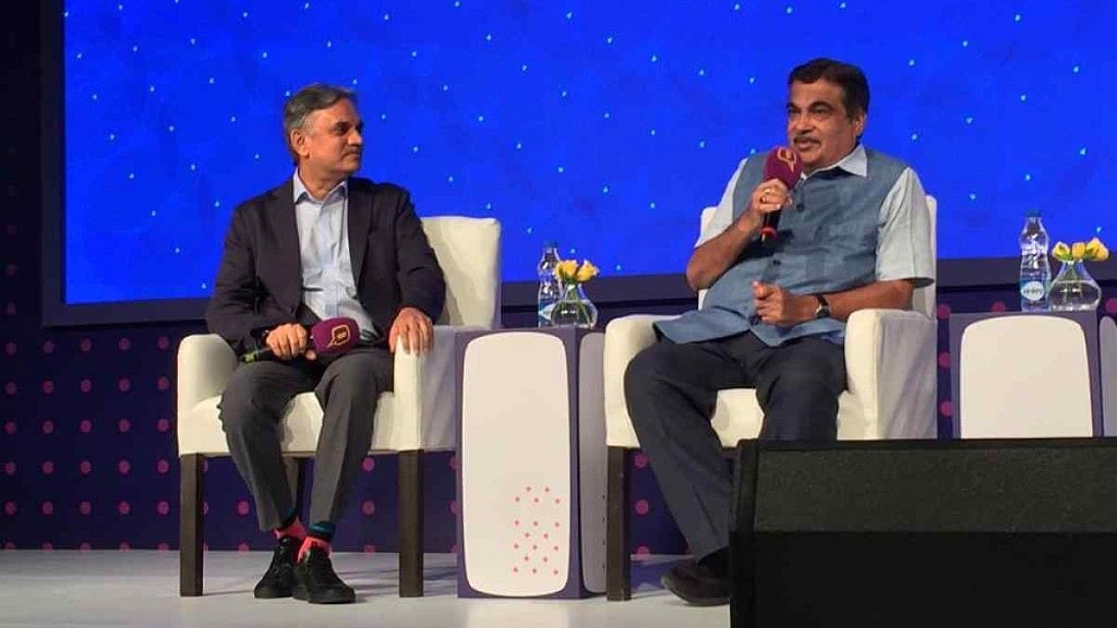Union Minister Nitin Gadkari at Google and Quint Hindi’s ‘Bol – Love Your Bhasha’ event.