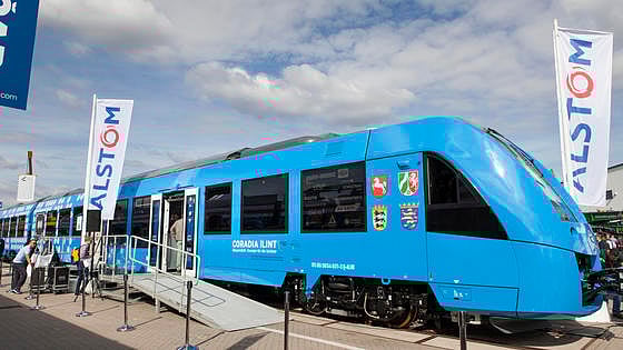 The Coradia iLint, unveiled at InnoTrans in Berlin, Germany.