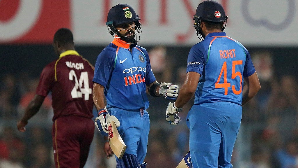 Kohli scored 140 off 107 balls while Sharma was unbeaten on 152 from 117 balls