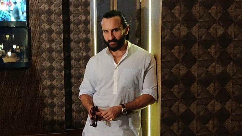 Saif Ali Khan during promotions for his film <i>Baazaar</i>.