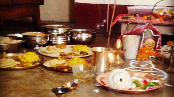 Laxmi Puja at home.