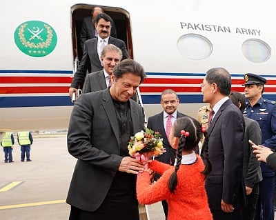 SHANGHAI, Nov. 4, 2018 (Xinhua) -- Pakistani Prime Minister Imran Khan arrives in Shanghai, east China, Nov. 4, 2018, to attend the first China International Import Expo (CIIE) which runs from Nov. 5 to 10. (Xinhua/Xing Guangli/IANS)
