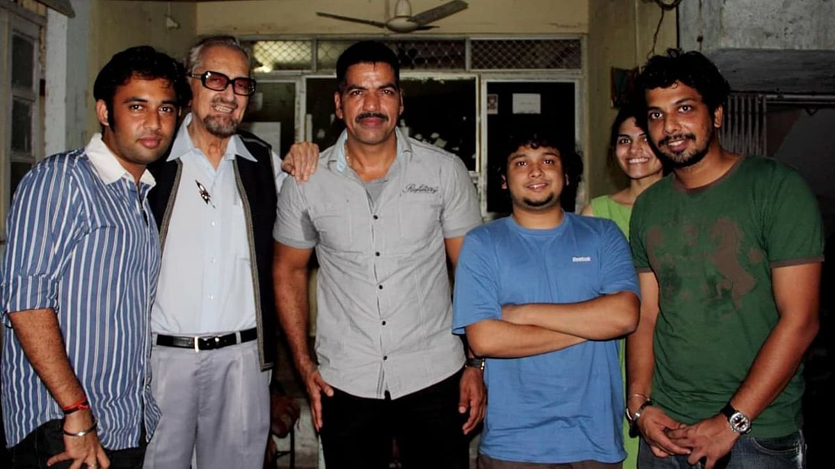 Ruben Mascarenhas (extreme right, the author) with ad-filmmaker &amp; theatre personality Alyque Padamsee (second from left).