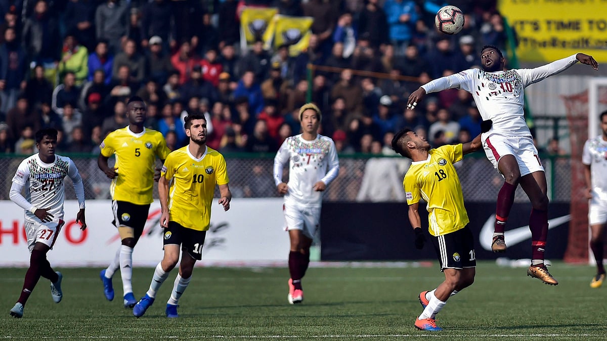 In the 70th minute, Kisseka worked his way around the Real Kashmir’s Robertson to deliver a perfect cross for Dicka, who headed his side to 1-0 lead.