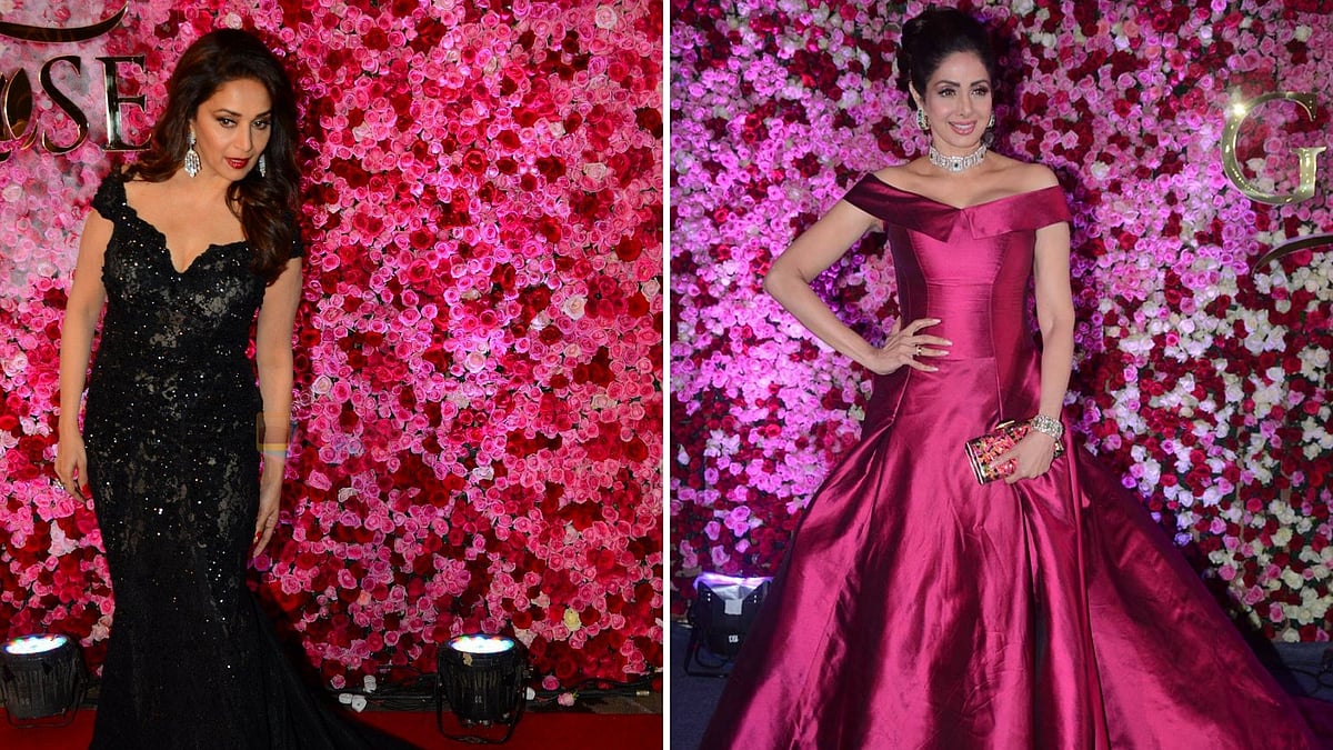 Madhuri Dixit pays a dancing tribute to Sridevi at the Lux Golden Rose Awards.