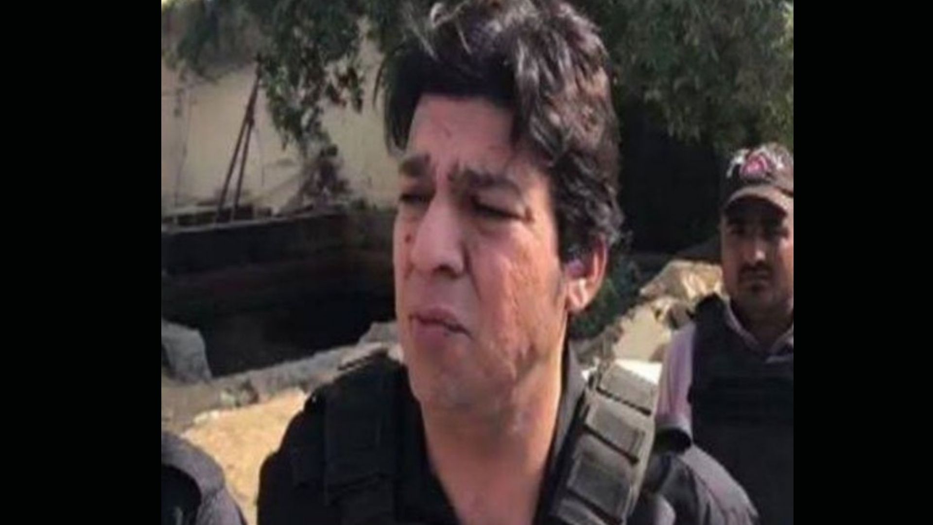 Faisal Vawda, Pakistan’s federal minister for Water Resources reached the site in a bullterproof vest and a gun shortly after the attack.