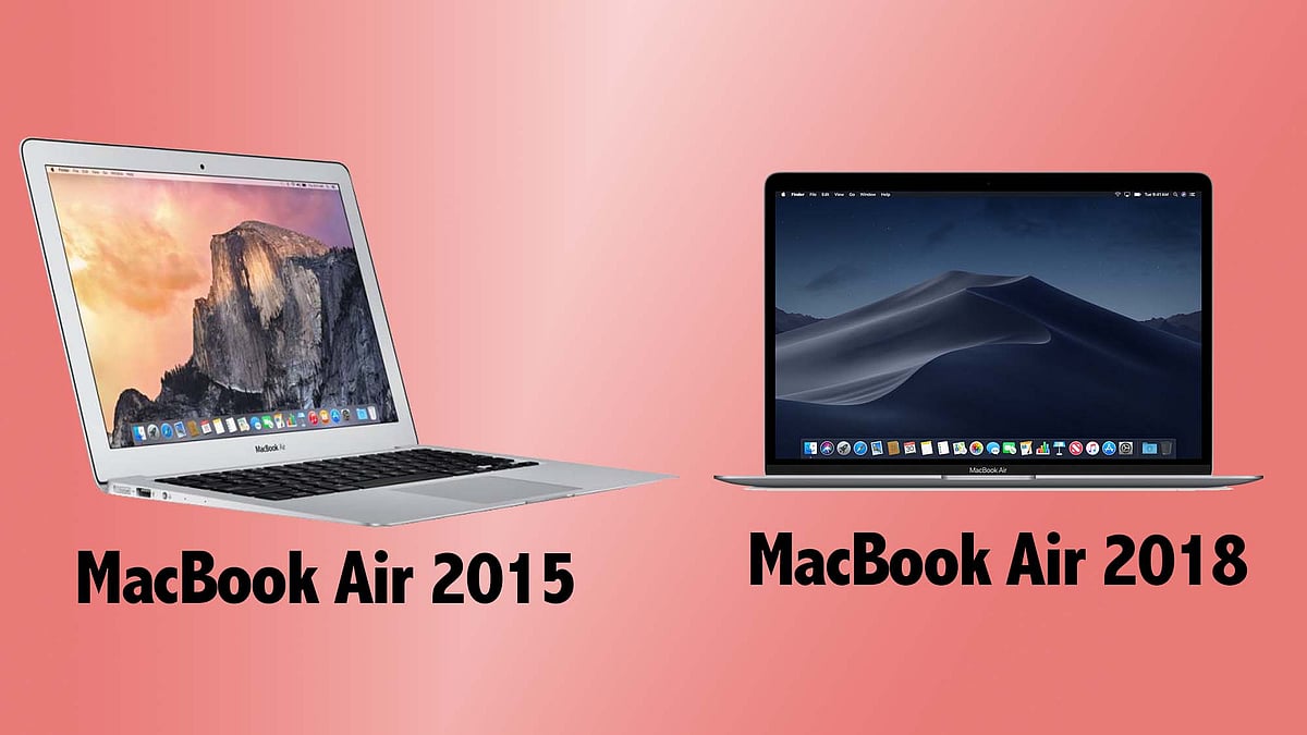 The new MacBook Air (right) alongside the old MacBook Air (left)